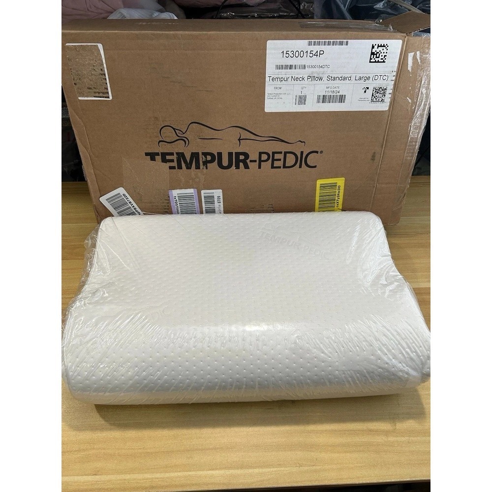 TornBox TEMPUR-Pedic Pillow Ergonomic Memory Foam 20x12.8x4.75 Profile Sealed - Picture 2 of 10